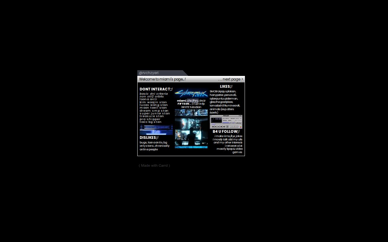 swansbetta’s cybercore carrd